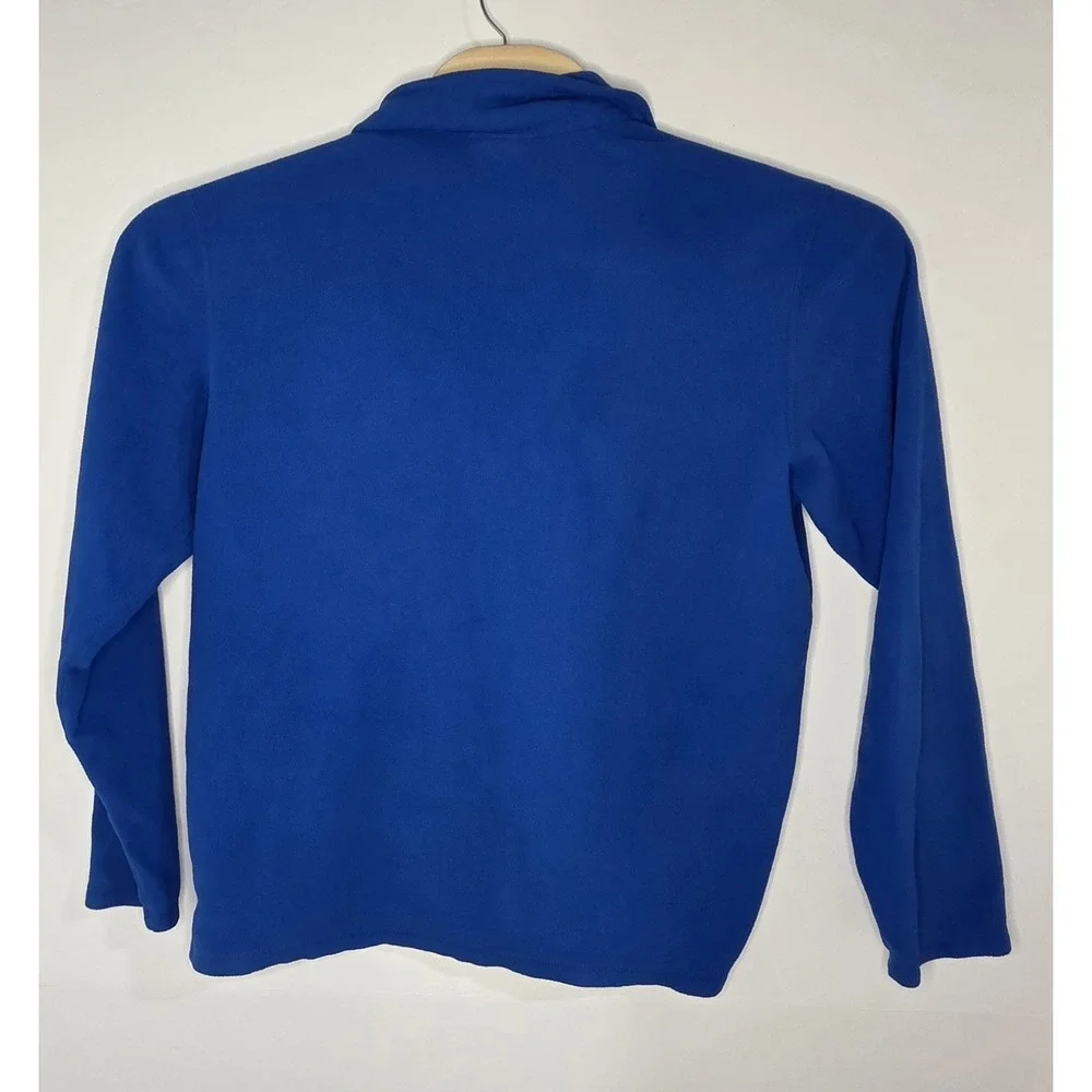 The North Face Mens Size M Blue Long Sleeve 1/4 Zip Fleece‎ Pullover